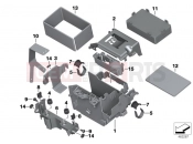 BMW Motorrad BMW 2015 R-Models K5x R 1200 RT (0A03, 0A13) Battery tray