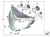 BMW Motorrad BMW 2015 R-Models K5x R 1200 RT (0A03, 0A13) Headlight I