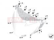 BMW Motorrad BMW 2015 R-Models K5x R 1200 RT (0A03, 0A13) Headlight mounting hardware