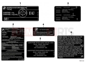 BMW Motorrad BMW 2015 R-Models K5x R 1200 RT (0A03, 0A13) Labels for Canada