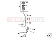 BMW Motorrad BMW 2015 S models S 1000 XR (0D03, 0D13) Rear brake master cylinder w container