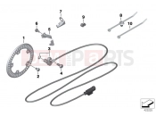 BMW Motorrad BMW 2015 S models S 1000 XR (0D03, 0D13) Front wheelspeed sensor