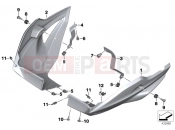 BMW Motorrad BMW 2015 S models S 1000 XR (0D03, 0D13) Engine spoiler