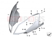 BMW Motorrad BMW 2015 S models S 1000 XR (0D03, 0D13) Trim panel upper part