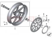 BMW Motorrad BMW 2015 S models S 1000 XR (0D03, 0D13) Forged wheel, front