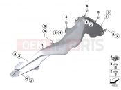 BMW Motorrad BMW 2018 F models K8x F 850 GS (0B09, 0B19) Fairing side panels