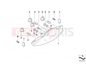 BMW Motorrad BMW 1997 R-Models 4V R 850 RT 96 (0412) Tail light mounting parts
