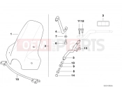 BMW Motorrad BMW 1998 R-Models 4V R 850 R 94 (0401,0406) Windshield, official vehicles only