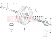 BMW Motorrad BMW 1998 R-Models 4V R 850 RT 96 (0412) Front silver cast iron rim/dial shaft
