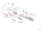 BMW Motorrad BMW 2000 R-Models 4V R 850 R 94 (0401,0406) Footpeg plate/Front footpeg