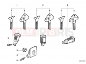 BMW Motorrad BMW 2000 R-Models 4V R 850 R 94 (0401,0406) Lock cylinder/key/code