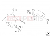 BMW Motorrad BMW 2001 R-Models 4V R 850 RT 96 (0412) Front mudguard