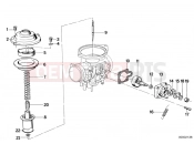 Carburetor cap/piston/starter housing - BMW Motorrad R 80 ST 1984