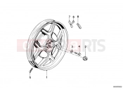 Cast rim, rear - BMW Motorrad R 80 RT 1992