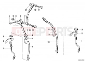 Front brake-brake pipe - BMW Motorrad R45 1982
