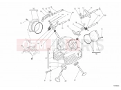 DUCATI 2014 Monster 696 ABS VERTICAL CYLINDER HEAD » VALVE DRIVE