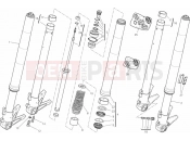 DUCATI 2013 Monster 1100 DIESEL 024 - FRONT FORK (1) » FRONT SUSPENSION