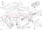 DUCATI 2013 Multistrada 1200 S Touring 27A - NUMBER PLATE HOLDER - TAIL LIGHT (2) » LIGHTING SYSTEM