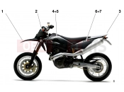 HUSQVARNA 2006 SMS-TE 610 TRANSFERS GRAY (SM)