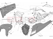DUCATI Diavel WHITE STRIPE FRONT MUDGUARD » PLASTICS