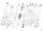 DUCATI Hypermotard 1100 EVO SP FRONT FORK » FRONT SUSPENSION