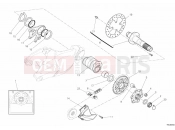 DUCATI 2010 Superbike 1198 S REAR WHEEL SPINDLE » REAR WHEEL