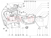Front glove-box - Knee-guard panel - Piaggio Beverly 125 Sport 2008