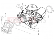 PIAGGIO Beverly 250 Carburettor, assembly - Union pipe