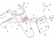 PIAGGIO Beverly 250 Rear cover - Splash guard