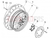 Rear wheel - Piaggio BEVERLY 250 ie SPORT 2007