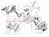 PIAGGIO Beverly 350 4T 4V ie Sport Touring Central cover - Footrests