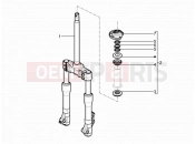 PIAGGIO Beverly 350 4T 4V ie Sport Touring Fork/steering tube - Steering bearing unit