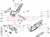 PIAGGIO Beverly 400 ie Central cover - Footrests