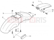 PIAGGIO BV 250 (U.S.A.) Front and rear mudguard