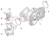 PIAGGIO BV 250 Tourer 2008 (U.S.A.) Throttle body - Injector - Induction joint