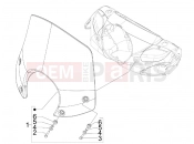 PIAGGIO BV 250 Tourer 2008 (U.S.A.) Windshield - Glass