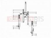 Fork's components (Kayaba) - Piaggio BV 350 4T 4V ie E3 ( USA / CA ) 2013