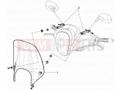 Windshield - Glass - Piaggio BV 350 4T 4V ie E3 ( USA / CA ) 2013