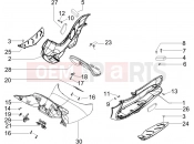 PIAGGIO BV 500 ( USA / CA ) Central cover - Footrests
