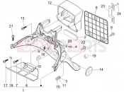 PIAGGIO Fly 125  Rear cover - Splash guard