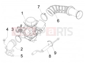 PIAGGIO Fly 125  Carburettor, assembly - Union pipe