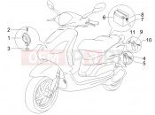 PIAGGIO Fly 150 Remote control switches - Battery - Horn