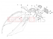 PIAGGIO Fly 50 4T 4V Rear cover - Splash guard