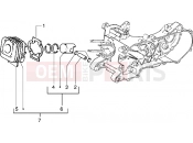 PIAGGIO Cylinder-piston-wrist pin, assy