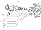 PIAGGIO Hexagon 125 Cylinder-piston-wrist pin, assy