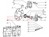 PIAGGIO Hexagon 150 Brake caliper - Brake disc