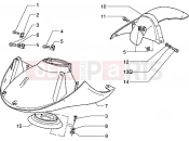 PIAGGIO Hexagon 150 Front mudguard-Rear mudguard