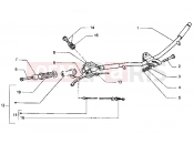 PIAGGIO Hexagon LX Handlebars component parts