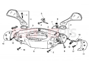 PIAGGIO Hexagon LXT Handlebars and driving mirrors covers