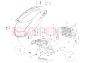 Rear cover - Splash guard - Piaggio Liberty 125 4T 2V 2012